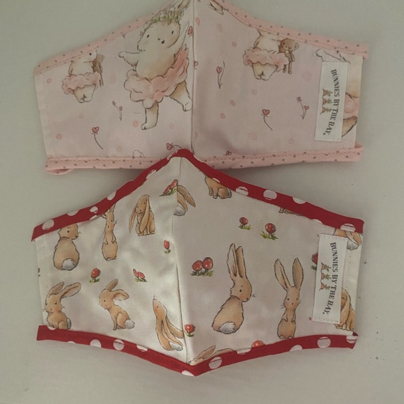 2 Bunnies By The Bay Kids Face Masks Harey & Blossom - Picture 3 of 10